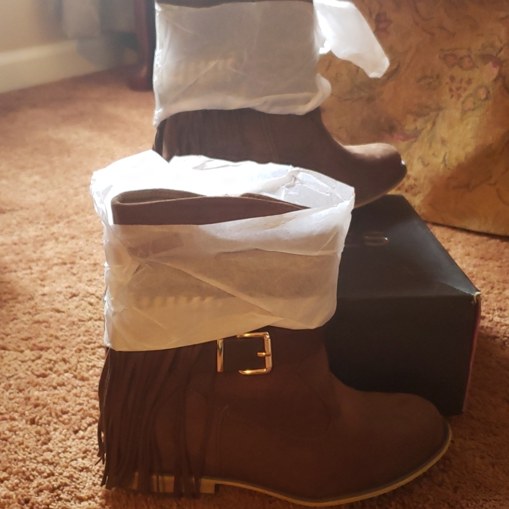 Fringe booties